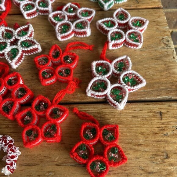 VTG Handmade Christmas Ornament Lot - Picture 6 of 16